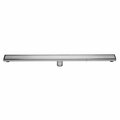 Kd Vestidor Modern Polished Stainless Steel Linear Shower Drain with Solid Cover - 36 in. KD2752718